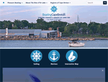 Tablet Screenshot of boatingcapebreton.com